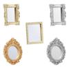 Retro Micro Furniture Miniature Dollhouse Frame Accessories Dollhouse Mirror Wall Room Mini Mirror
