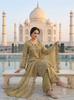 Regal Olive Gold Tissue Silk Embroidered Palazzo Suit Set