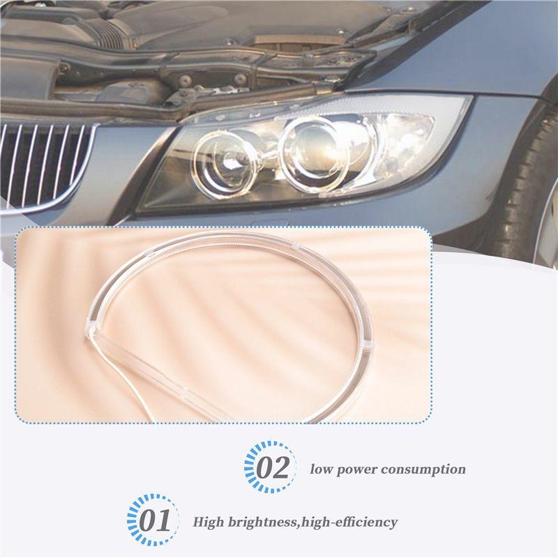 Authentic 4X Ccfl Angel Eye Halo Led Ring Light White Non-Projector For Bmw E46 3 Series