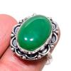 Green Onyx Handmade 925 Sterling Silver Jewelry Ring Size 8 d9Q71