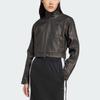adidas Оригинальная куртка Firebird из искусственной кожи, классическая спортивная куртка с воротником-стойкой и молнией, женские куртки JW7291