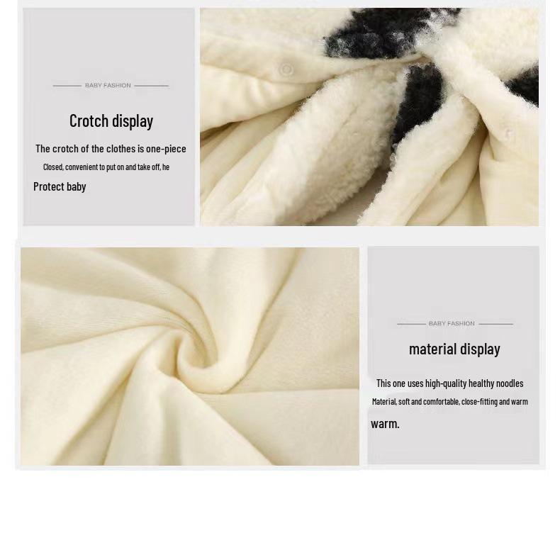 Очаровательный зимний ромпер с коровкой - Уютная овечья шерсть для новорожденных
