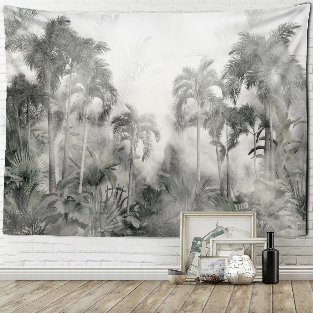 Гобелен «Попугай в тумане» психоделический хиппи Тапиз Бохо настенная роспись Эстетическая комната домашний декор