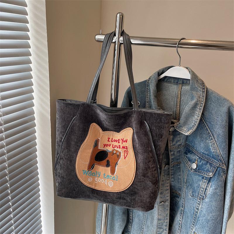 Elegant Large Capacity Tote Bag For Women Casual Color Block Handbag With Soft Fabric