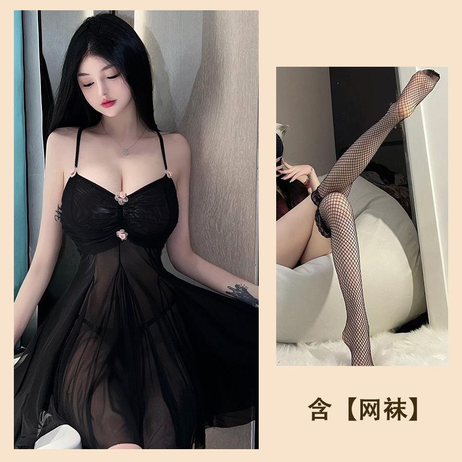 Сексуальное нижнее белье Сексуальное облегающее страстное пижамное платье Страсть Маленькая грудь Подтяжки Униформа Чистое желание Соблазнение Сексуальный костюм