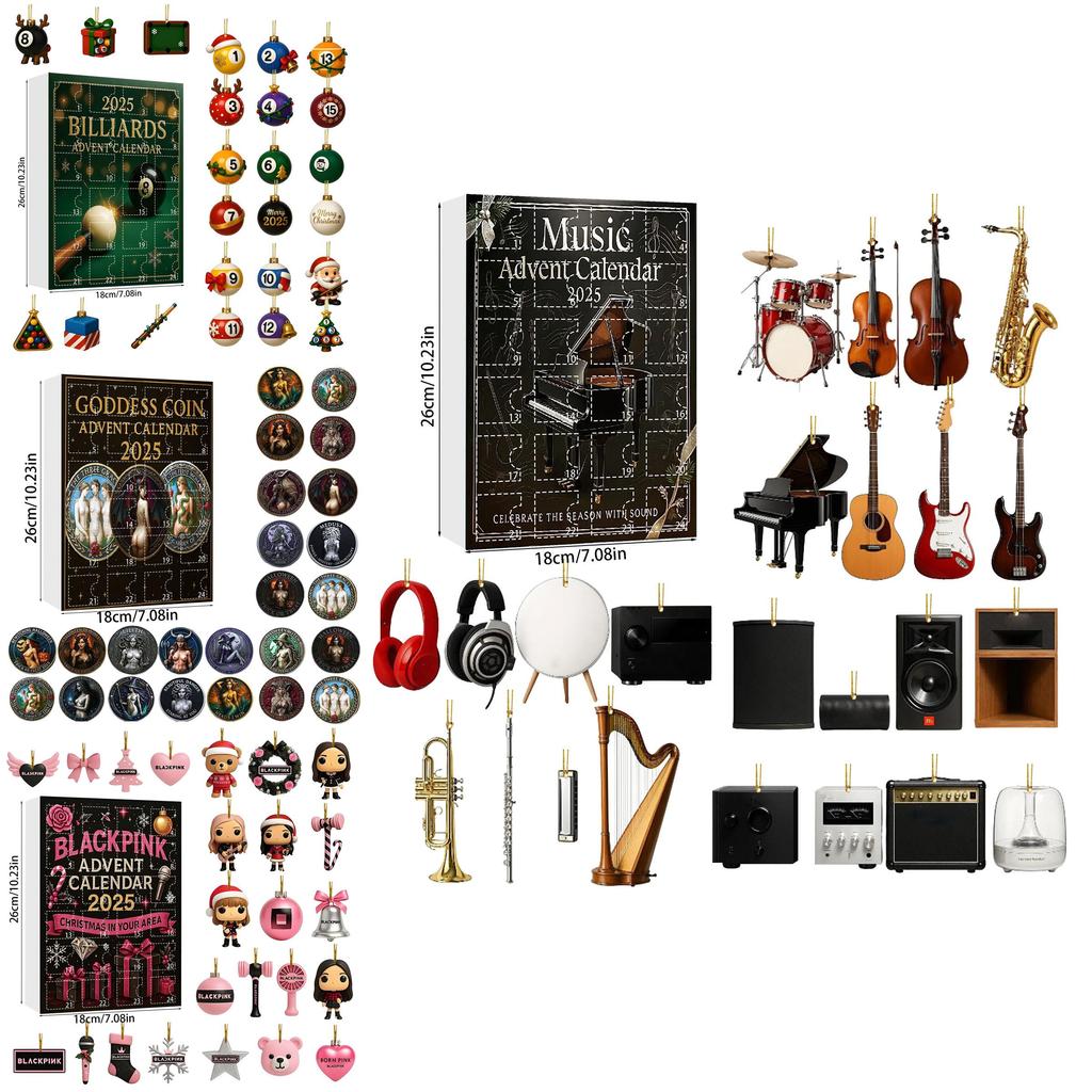 Stray Kids Christmas Advent Calendar With 24 Acrylic Decorations For Holiday Gift Giving