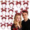 Пластиковая Красная Сердечная Повязка на Голову LOVE Фестиваль Аксессуары для Волос Сияющая Сердечная Повязка на Голову Мужчины/Женщины