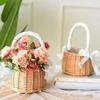 Свадебные принадлежности для пикника Девочка Ручная Корзина Ручная Корзина Корзина для хранения Цветочная корзина Горшок для цветов