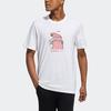 adidas Спортивная футболка с круглым вырезом Neo Surf Print, мужские топы, белая GS2581