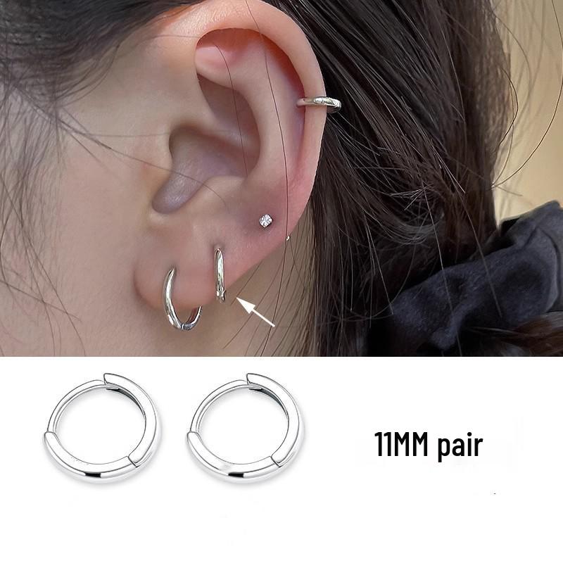 Высококачественные серьги-кольца и серьги-гвоздики из серебра 925 пробы для женщин и мужчин - для пирсинга хряща уха, манжеты и пирсинг-украшения