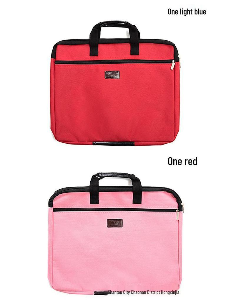 Водонепроницаемая двухслойная холщовая сумка формата А4 для конференций и документов с печатью логотипа