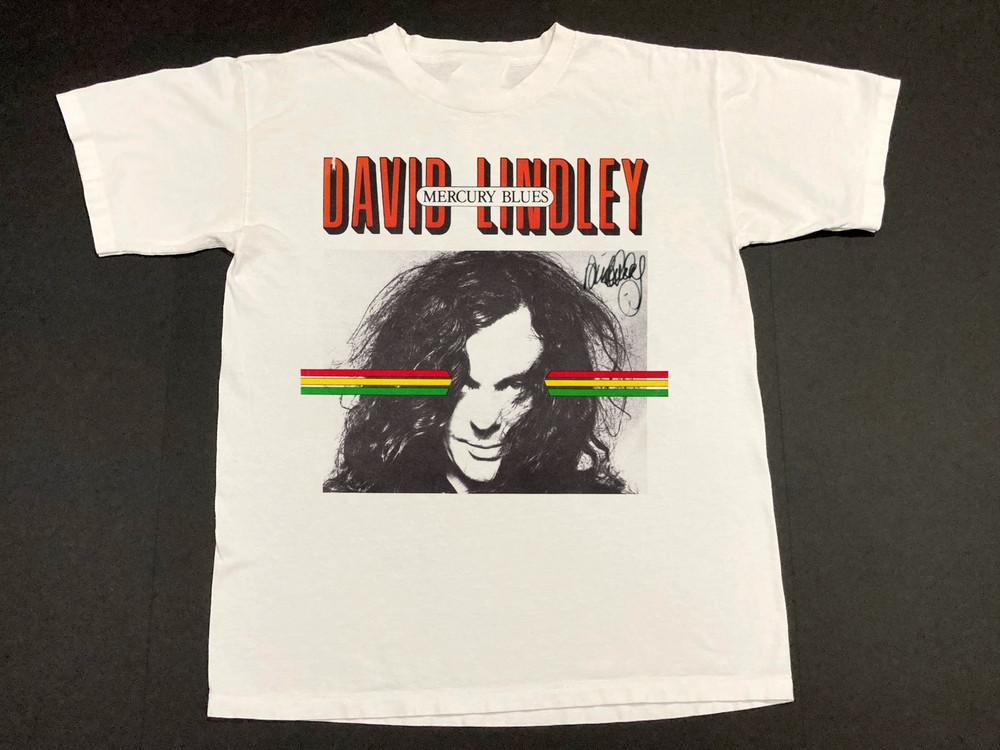 Rare David Lindley Singer Heavy Cotton Full Size Unisex White T-Shirt