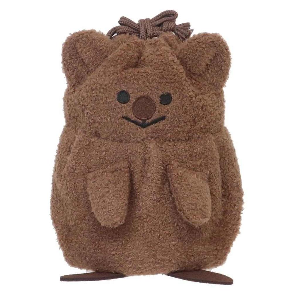 Rare Animal Stuffed Toy Drawstring Animal Courier Accessory Case Kinchaku Pouch Goods Mail Order [Drawstring Bag] Bag/Quokka