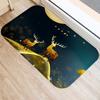 Коврик для входной двери с золотым принтом для кухни, ванной, коралловый бархатный ковер, красочный коврик для дома, нескользящий коврик, домашний декор