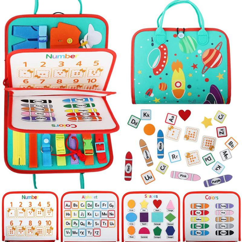 Toddler Busy Board Toys For Preschool Learning Sensory Early Educational Travel Toys Gifts For Boys