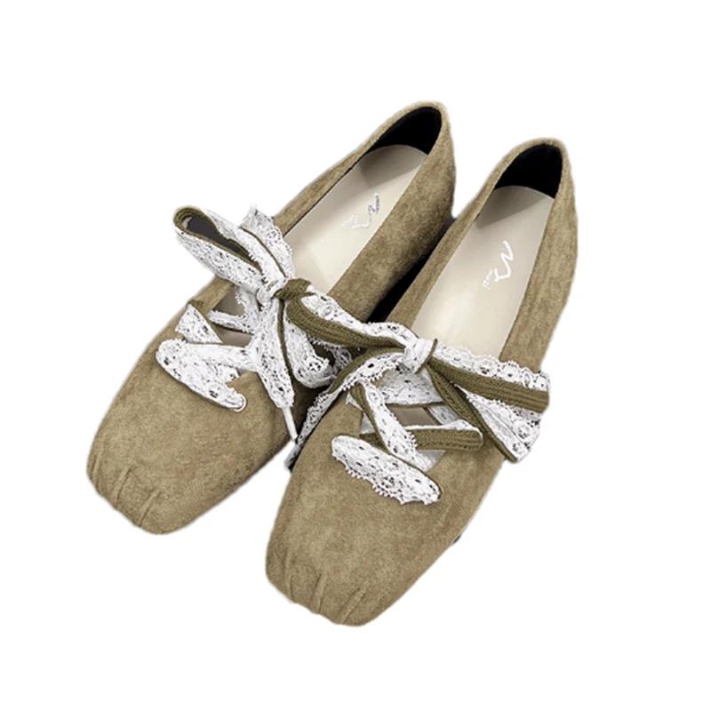 Туфли-балетки с квадратным носком, летние неглубокие сандалии, новая дизайнерская повседневная женская обувь 2025, удобные женские кроссовки