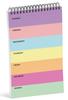 Inkdotpot Блокнот со списком дел — бумажные канцелярские принадлежности размером 6 x 9 дюймов, радуга. Список дел. Еженедельный планировщик. Спиральный блокнот. Контрольный список на день.-(50 листов)