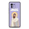 Чехол для телефона для Xiaomi Mi 15 14 13 12 11 Lite 14T 13T 12T 11T Pro Poco X6 X5 X3 Pro F6 F5 F4 Христианская Библия Иисус Черный Чехол
