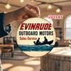 Винтажная металлическая табличка с изображением лодочного мотора Evinrude Морской декор для стены Гараж Лодка Пещера