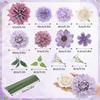 42Pcs Artificial Flowers Leaf Flower Stalk Set Fake Flowers for Home Decor Wedding Decoration Party Supplies DIY Crafts Garland