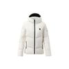 Li Ning Training Series Logo Warm Hooded Down Jacket Women Outerwear Off-White AYMS270-1