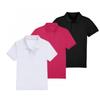 Children's Polo Shirt - Not Specified - Pack of 3 - Pink - Short Sleeves - Polo Collar