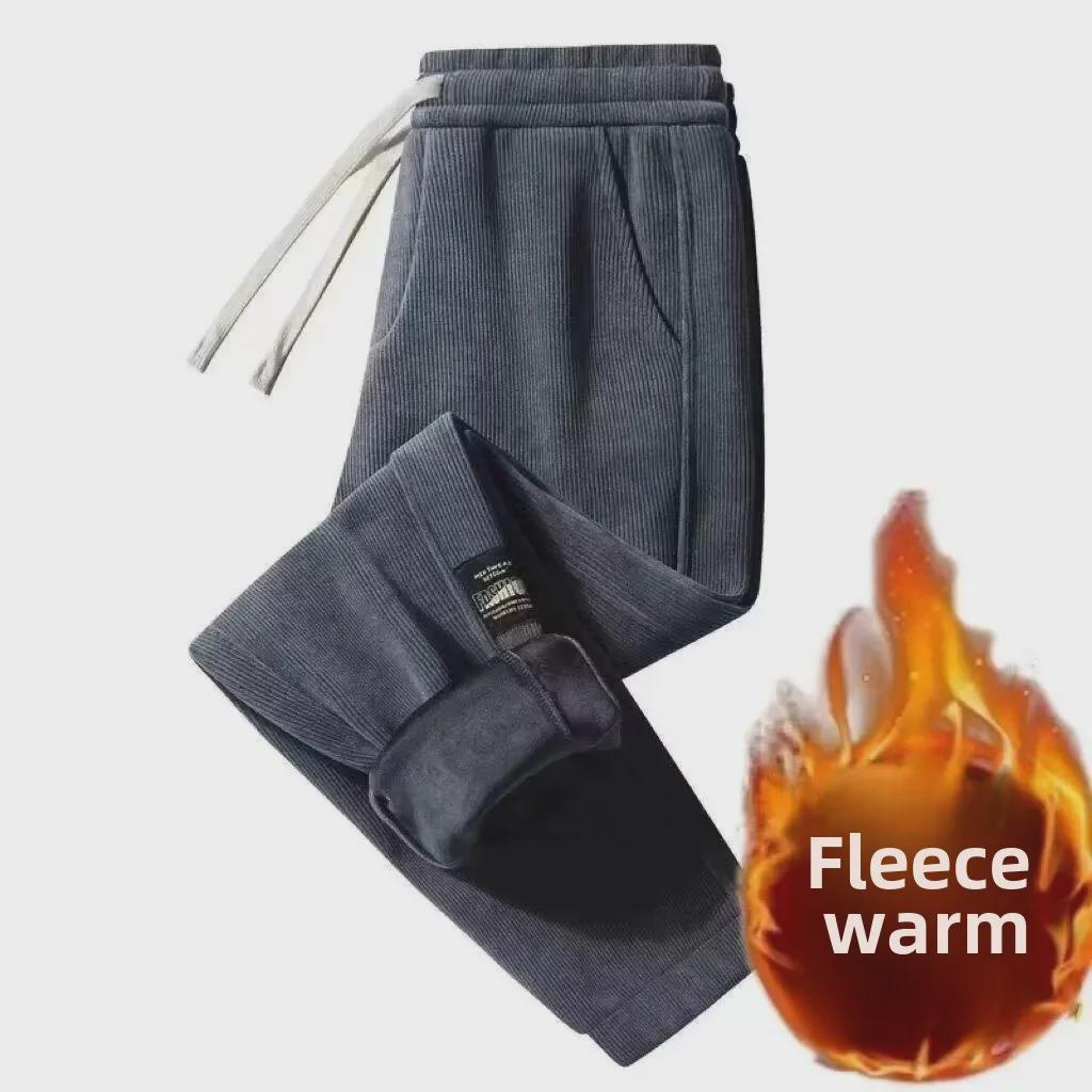 Мужские повседневные рабочие брюки из вельвета и бархата на шнурке 2024 года 