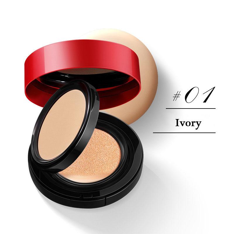 Double Layer Red Air Cushion Moisturizing Moisturizing Concealer Anti-sweat Lasting BB Cream Pressed Powder