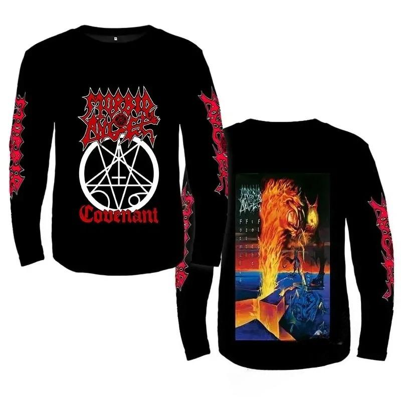 Morbid Angel метал-группа мужская и женская с принтом футболка с длинным рукавом уличный ретро спортивная одежда Харадзюку мужская одежда