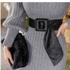 Autumn Winter New Korean Style Long Sleeve Women's Fashion Turtleneck Warm Long Maxi Knitting Pullover Sweater Dresses With Belt