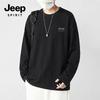 Мужская хлопковая футболка с длинным рукавом JEEP SPIRIT, свободного кроя, с круглым вырезом