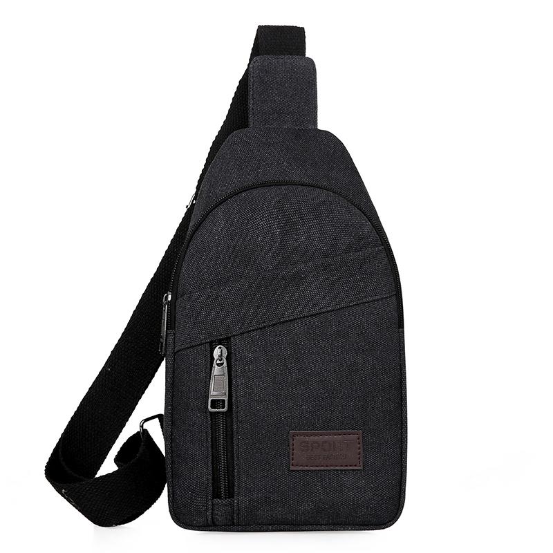 Korean Style Men's Oxford Cloth Crossbody & Waist Bag - Canvas Chest & Shoulder Bag