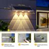 Modern Outdoor Waterproof Rechargeable LED Solar Fence Light IP66 PC Light Sensor for Garden Pathway Patio Wall Deck Steps ROHS