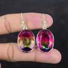 Faceted Multi Tourmaline Earring Handmade Jewelry Original Gemstone Earring 925 Sterling Silver Earrings Antique Drop Earring Gifts For Wife