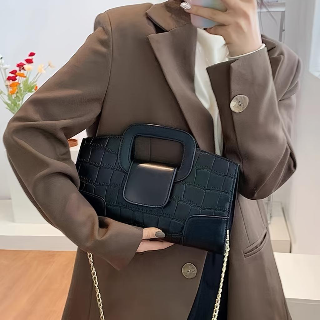 Весенне-летняя женская сумка, сумка с тиснением под крокодила, сумочка, сумка через плечо, маленькая сумка, элегантная и стильная женская сумка, вечерняя сумка