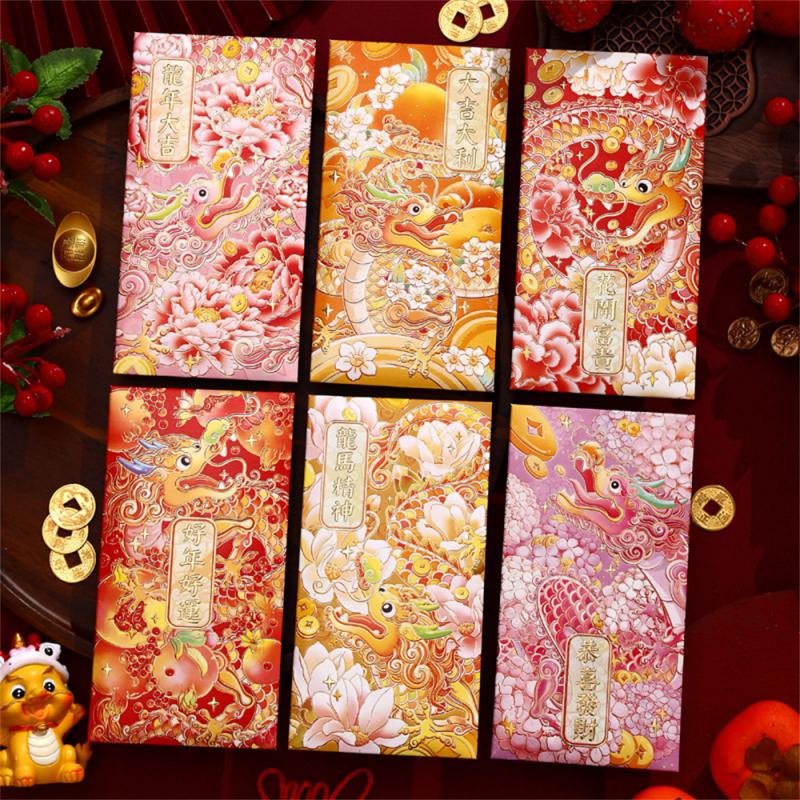 Праздничные складные красные конверты Прочные китайские традиционные подарки Интересные красные конверты Качественные праздничные красные конверты Игривые