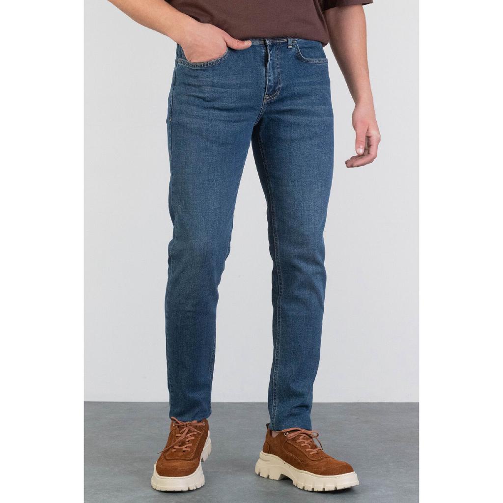 Мужские бежевые облегающие джинсы из гибкой лайкры Джинсы Hlthe001966