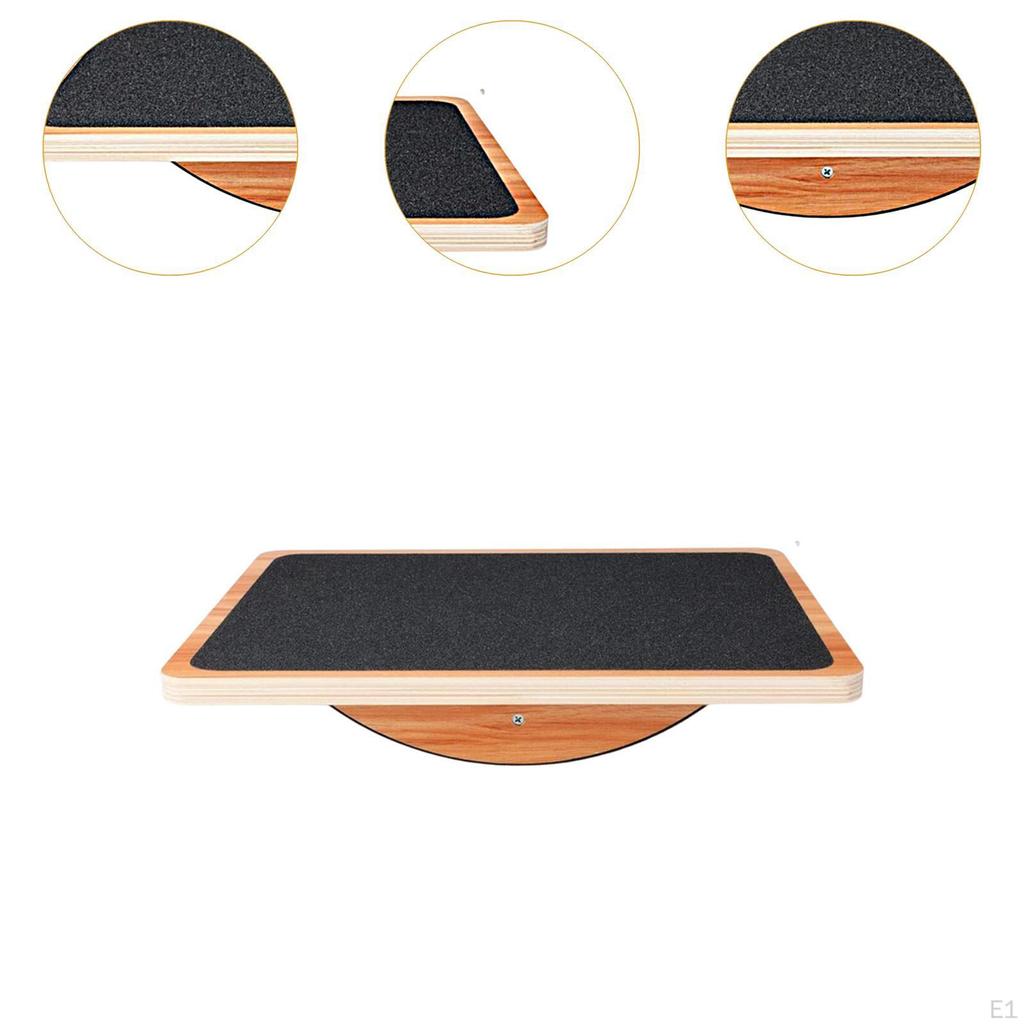 Wooden Balance Board Wobble Workout Lightweight Non Slip Surface Birthday Gift Exercise