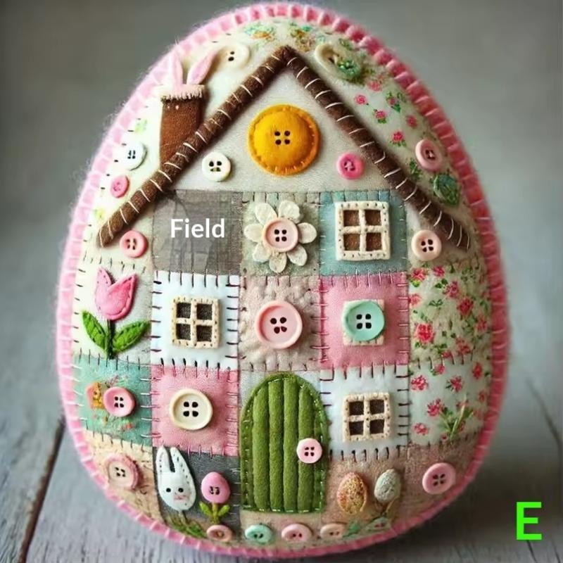 Patchwork Felt Easter Egg House Diy Kit Flower Spring Festival Party Diy Kids Gift 2026 Happy Easter Day Home Decor