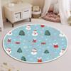 Christmas Round Carpet Atmosphere Washable Dirt Resistant Full Spread Sofa Coffee Table Blanket Christmas Tree Festive Decoration Mat