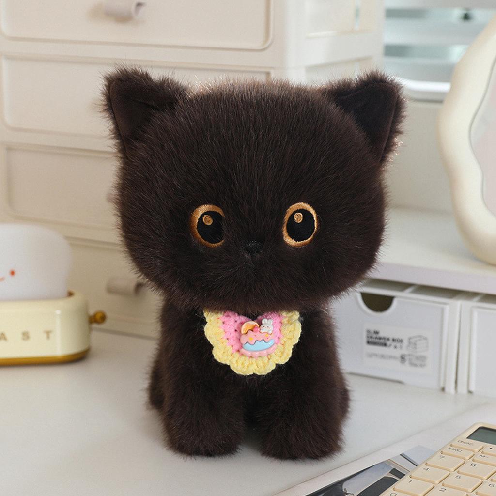 Плюшевая кошка Мягкая игрушка Милый котенок Кукла Подарок на день рождения Украшение для дома Коллекционная игрушка Для детей и взрослых