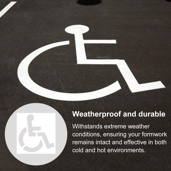 Трафарет для парковки инвалидов, многоразовый силиконовый шаблон для парковки инвалидов, гибкий трафарет для парковочного маркера для покраски тротуара в гараже