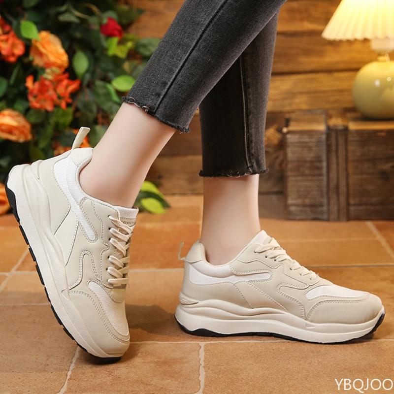 Модная новая женская спортивная обувь на весну-осень, легкая, на толстой подошве, универсальная, простая, удобная, износостойкая, для бега