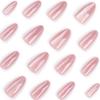24 шт. накладных ногтей, съемный дизайн ногтей, обнаженный розовый, для девочек, кошачий глаз, яркий цвет, европейский и американский стиль, ношение ногтей