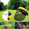 Safety Face Shield Forestry Protective Shield with Metal Visor Woodworking Protective Helmet for Chainsaw Yard Work Weed Eating Tree Cutting