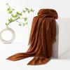 Spring Season, Pure Color, Simulated Silk, Long Strip Scarf, Fashionable, Suitable for Work, Sun Protection, Sheer Scarf, Shawl.