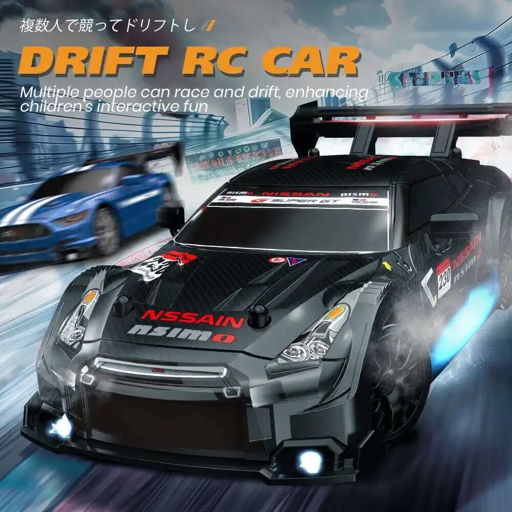 1:24 RC drift vehicle, Mustang 4WD cars, racing car with remote control, gift, competition racing car, children's toy