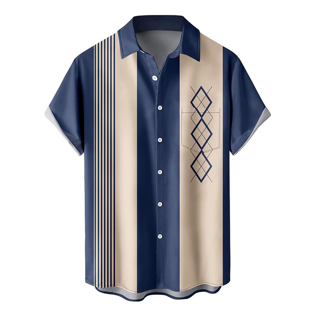 Мужские гавайские рубашки с короткими рукавами и пуговицами с принтом. Мужские повседневные модные рубашки с короткими рукавами.