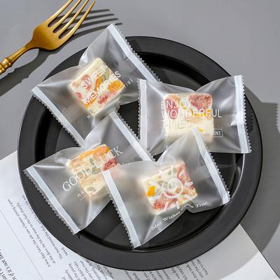 100 шт. Прозрачные матовые пакеты для конфет, запечатываемые машинным способом, пластиковые пакеты для самостоятельной упаковки печенья и нуги, принадлежности для выпечки, сувениры для вечеринок