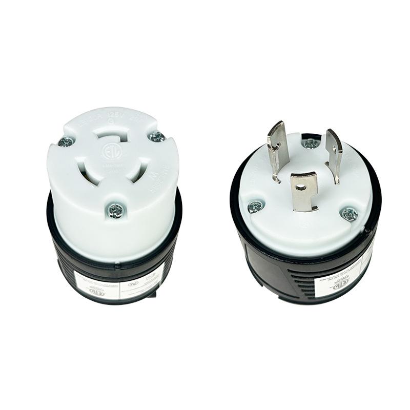 Американский стандарт 20А L5-20PR Черный 3-контактный съемный штекер/розетка питания